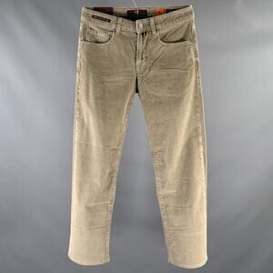 PT05 Size 31 Khaki Corduroy Cotton Blend Straight Casual Pants